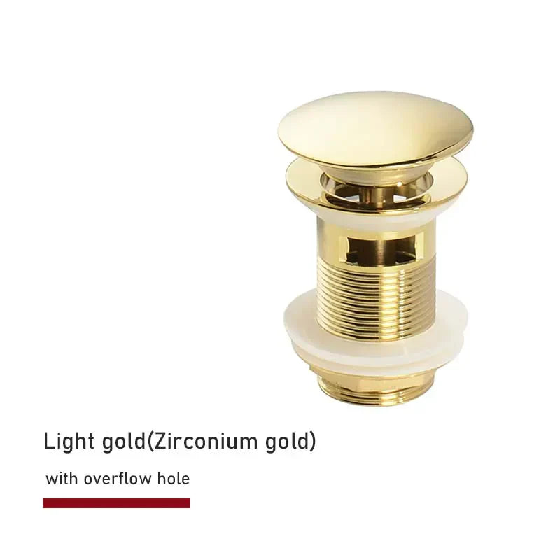 Elegant Brass Push-Down Waste Solution – 11 Colors Available