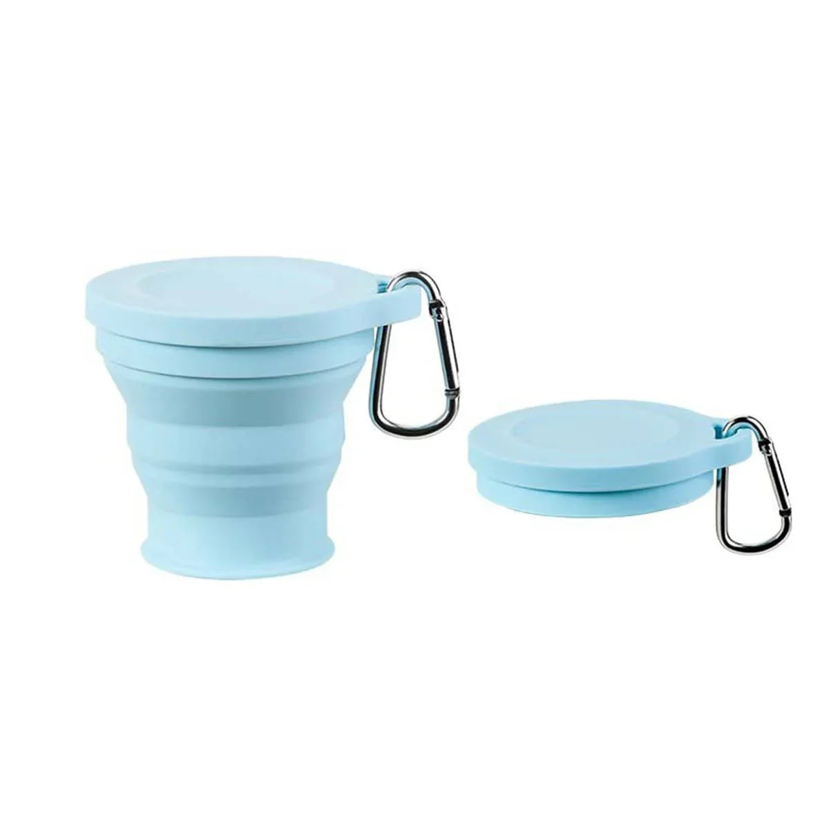 FlexiCup Tragbarer Faltbecher | Lebensmittelechtes Material | Mit Aufhängeschlaufe | Perfekt für Abenteuer