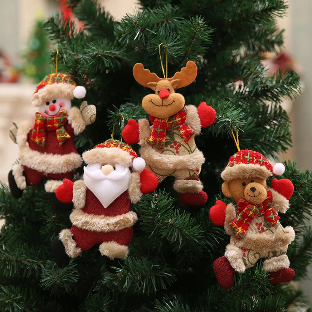 Christmas Tree Ornament Set – Christmas Decorations with Santa Claus, Reindeer, and Snowman