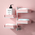 Soap dispenser with swivel shelf – Easy tool-free installation