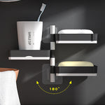 Soap dispenser with swivel shelf – Easy tool-free installation