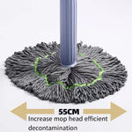 Self-drying microfiber mop head | Swivel joint | Contactless