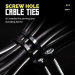 Secure Cable Ties with Screw Holes – Tensile Strength up to 22 kg