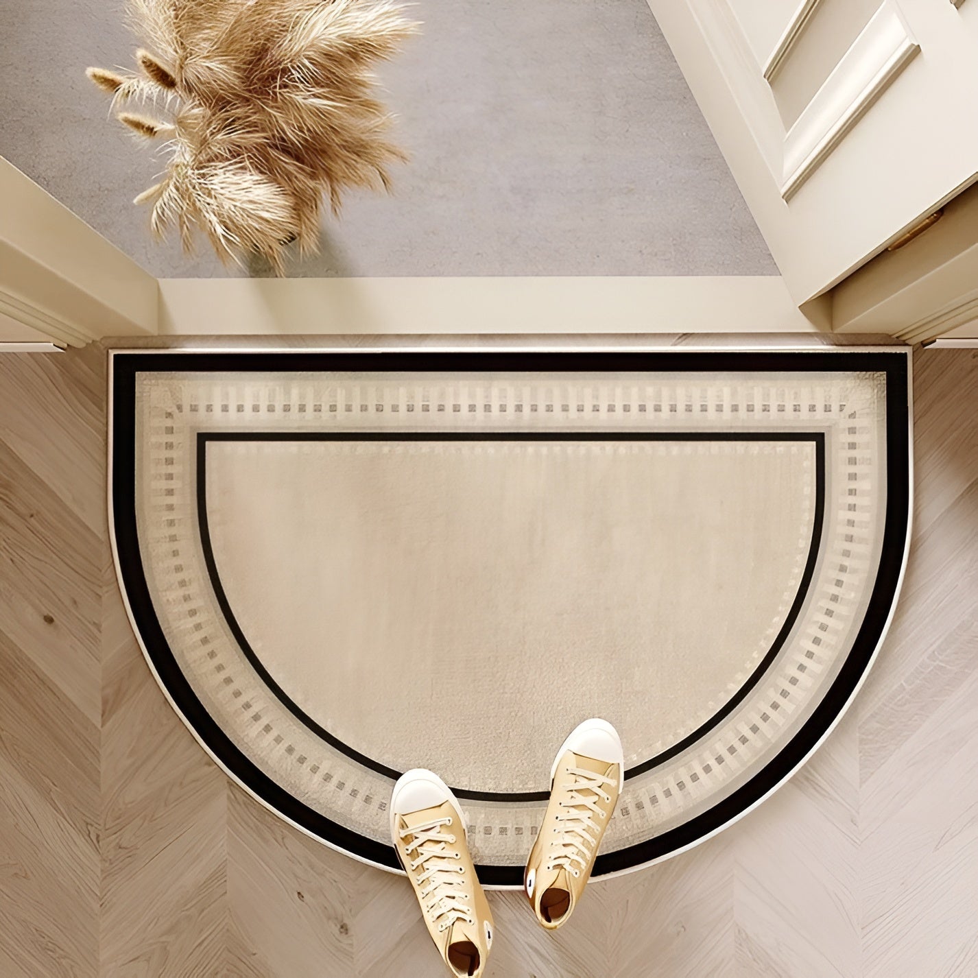 Half-Round Doormat – Non-Slip and Dirt-Repellent Mat for Indoor and Outdoor Use