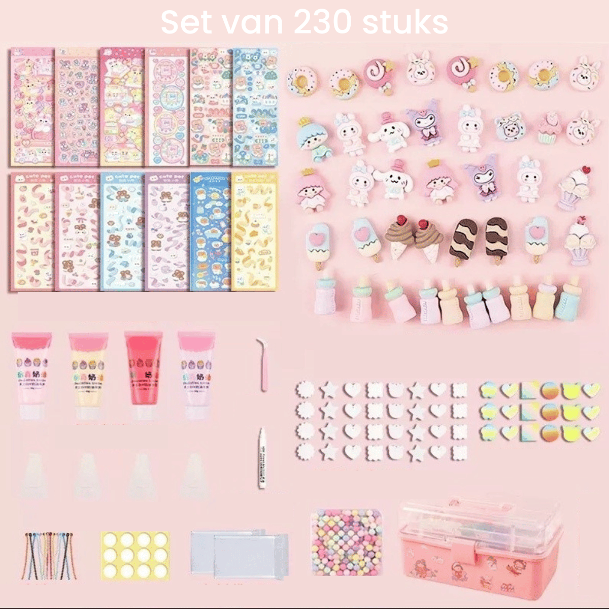 Craft set with 3D stickers