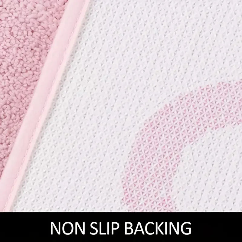 Stylischer Komfortteppich – Rosa 'Entspanne Dich' für Bad und Wohnbereich