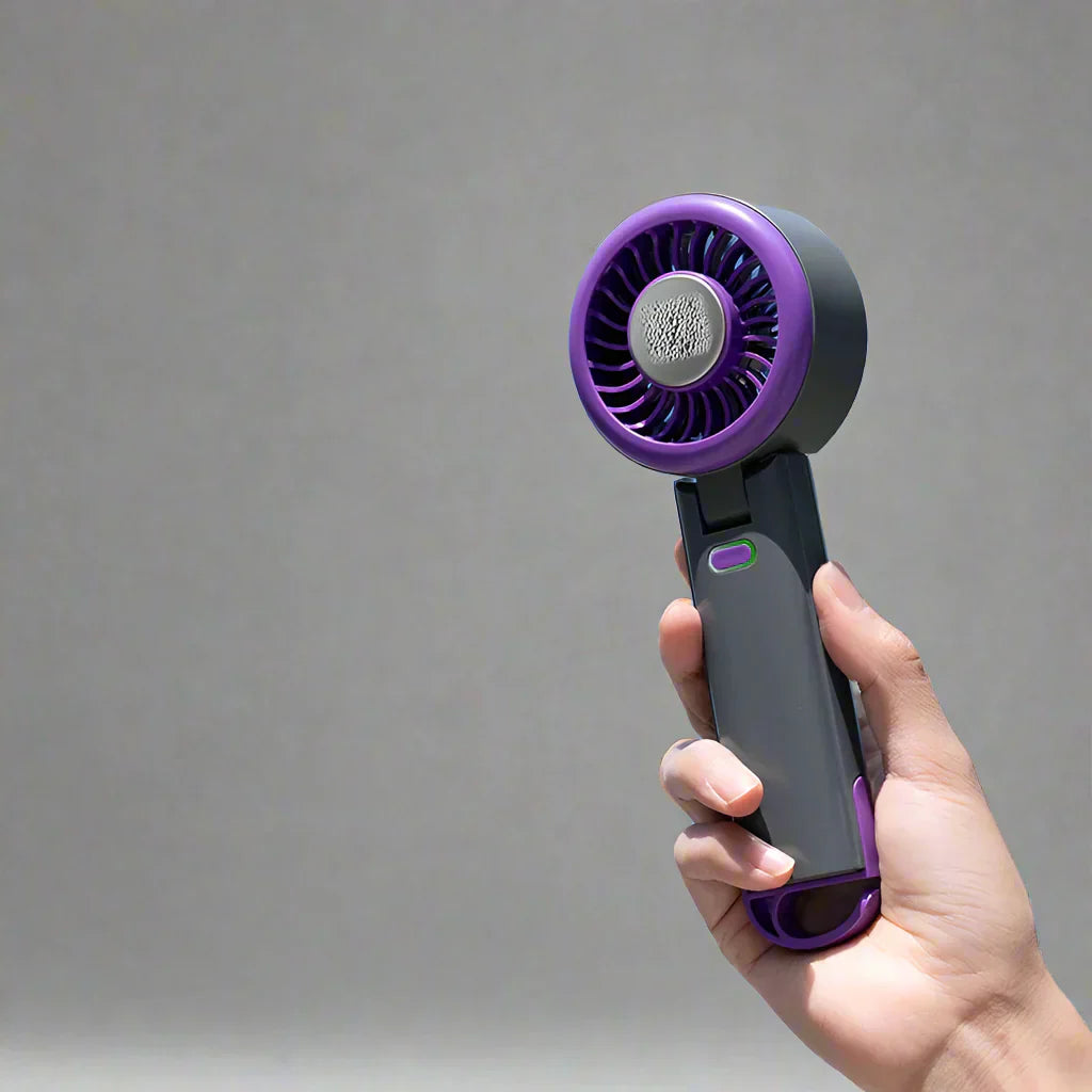Mini Fan with Cooling Plate – Portable Fan with 100 Speeds and Adjustable Airflow