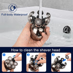 Smart electric shaver with 7 flexible blades for perfect grooming