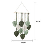 Makramee Wandbehang aus Blattdesign