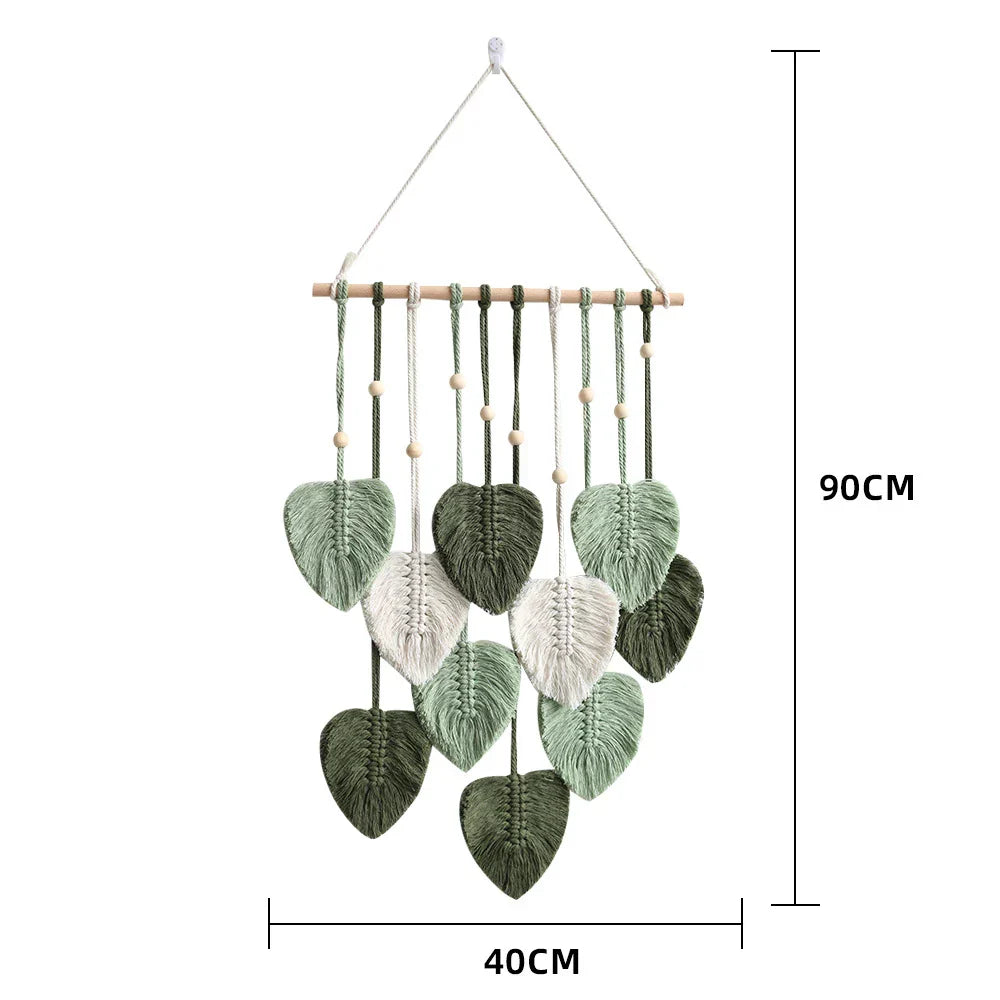 Makramee Wandbehang aus Blattdesign