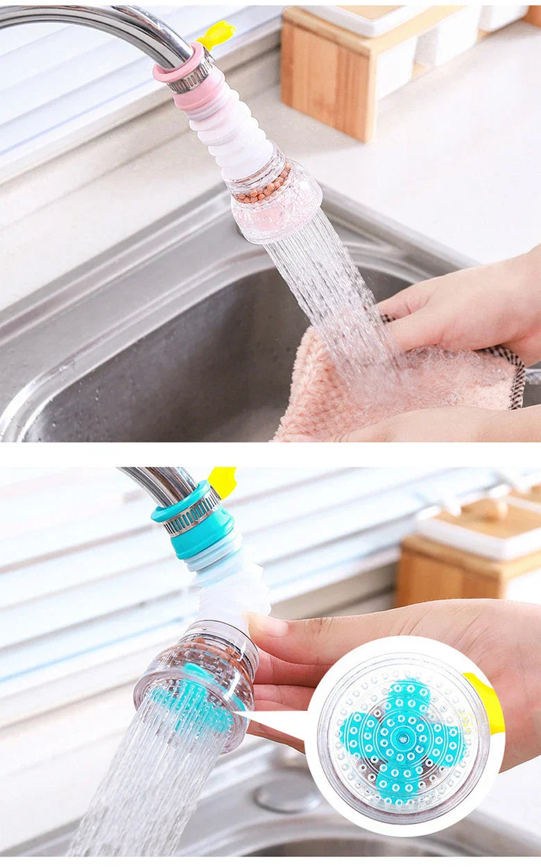 Universal Faucet Attachments with 360° Rotation and Water-Saving Function