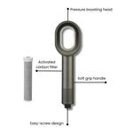 Wasserfilter-Duschkopf AquaGlow – Hochdruck, wassersparend, rundes Handmodell
