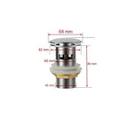 Pop-Up Drain Stopper – Brass | 11 Colors | With or Without Overflow