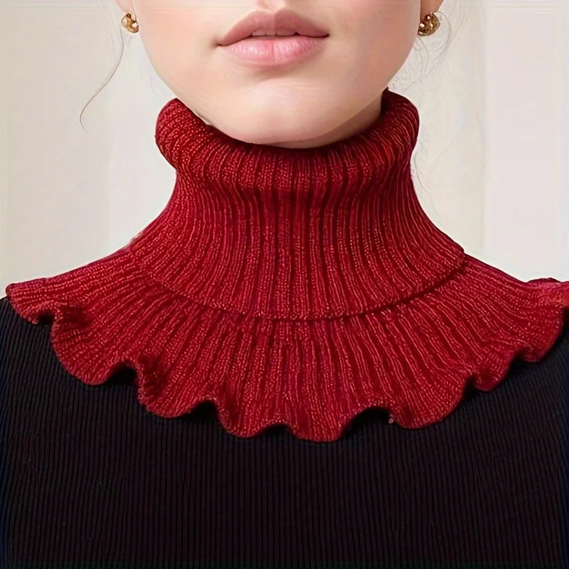 Eleganter Damenkragen in Schwarz-Weiß | Abnehmbarer, Weicher Stil