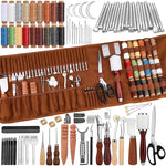 Versatile Leather Crafting Kit | 92 or 27 Pieces | Includes Durable Threads & Professional Tools