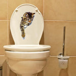 3D Cat Stickers for Toilet Lid