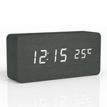 Elegante LED-Uhr aus Holz mit Temperatur- und Alarmfunktion
