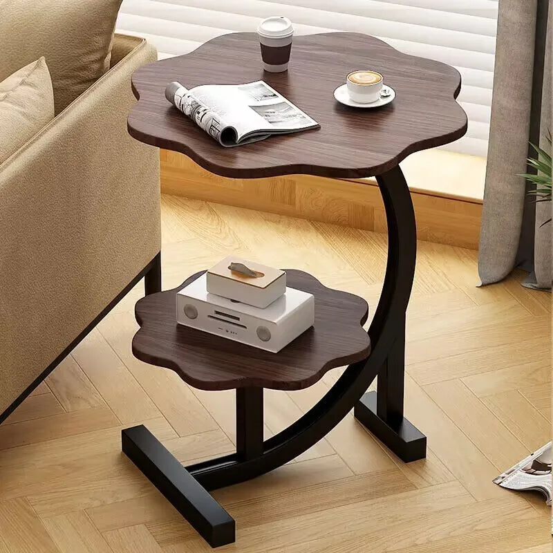 Eleganter, Platzsparender Mini Beistelltisch mit zwei Ebenen
