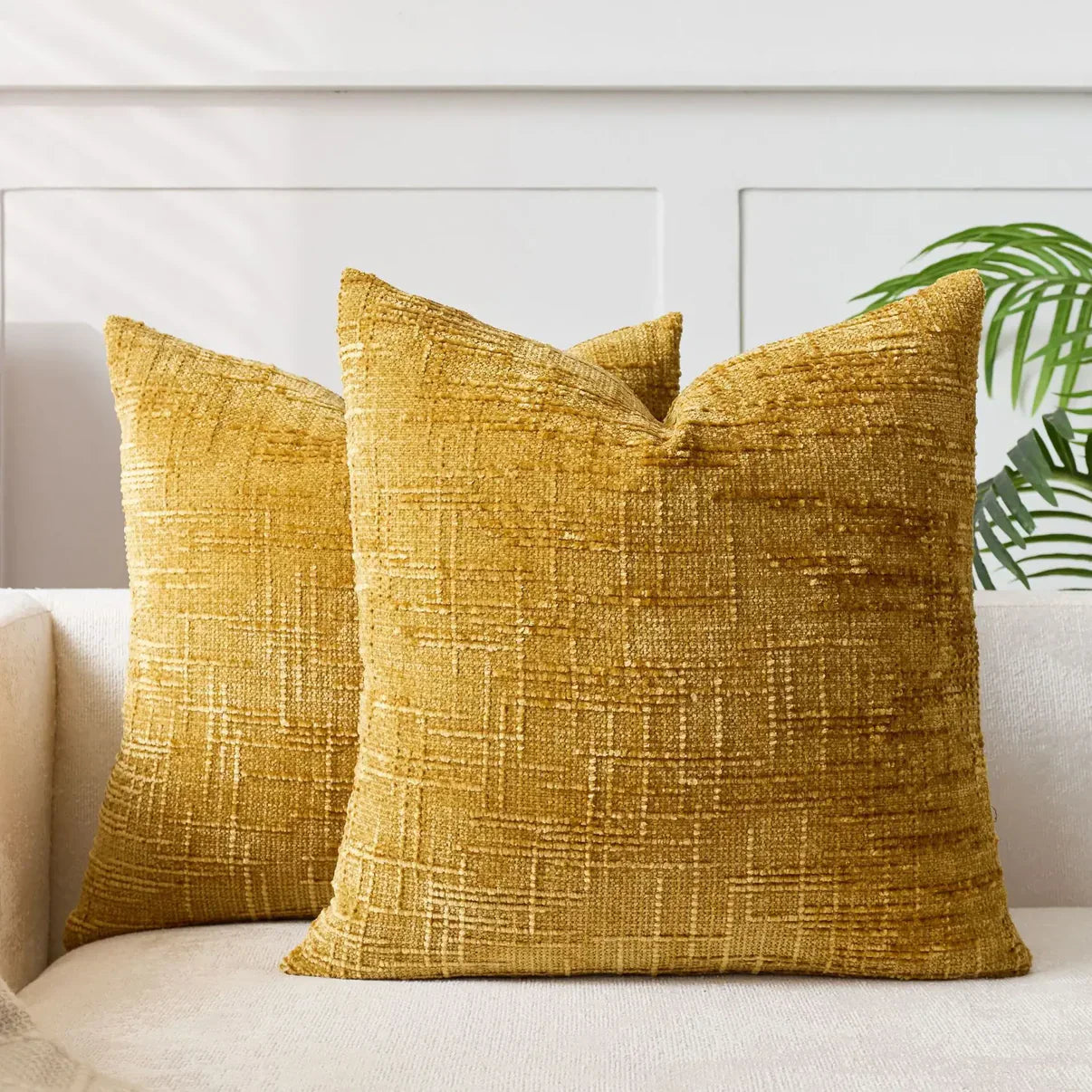 Chenille Cushion Cover – Soft, Solid Color Design | Elegant Decoration for Living Room and Bedroom