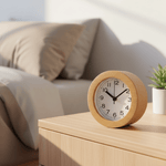 Stiller Holzwecker mit Beruhigendem LED-Licht – Elegantes Design aus Buchenholz