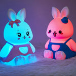 Süßes Kaninchen-Nachtlicht mit Farbwechsel – Tragbare LED-Lampe für Kinder