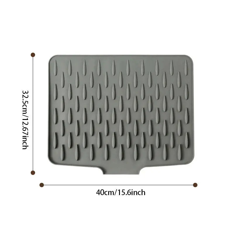 Flexible Silikon-Trocknungsmatte ohne BPA mit Hitzeschutz – 36×30 cm