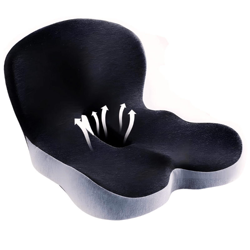 Comfortable Seat Cushion | Ergonomic Memory Foam Pillow | Pressure Relieving & Non-Slip | ComfortSeat