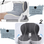 Comfortable Seat Cushion | Ergonomic Memory Foam Pillow | Pressure Relieving & Non-Slip | ComfortSeat
