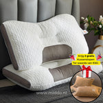 Ergonomisches Nackenstützkissen | Ideal für Rücken- und Seitenschläfer mit Gratis Bezügen!