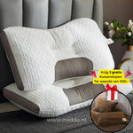 Ergonomisches Nackenstützkissen | Ideal für Rücken- und Seitenschläfer mit Gratis Bezügen!