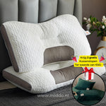 Ergonomisches Nackenstützkissen | Ideal für Rücken- und Seitenschläfer mit Gratis Bezügen!