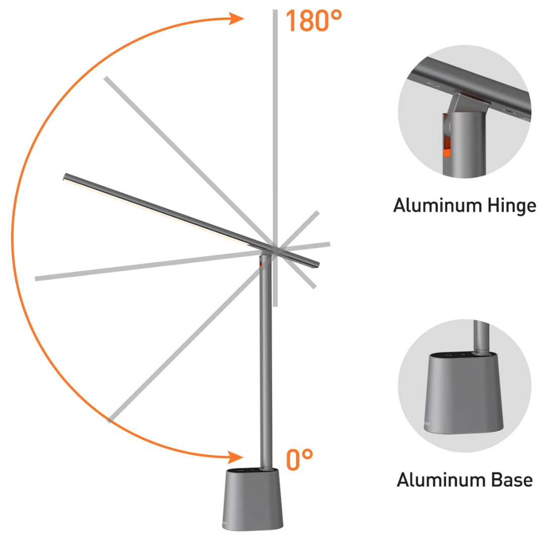 Faltbare LED Schreibtischlampe mit Akku und dimmbarer Funktion