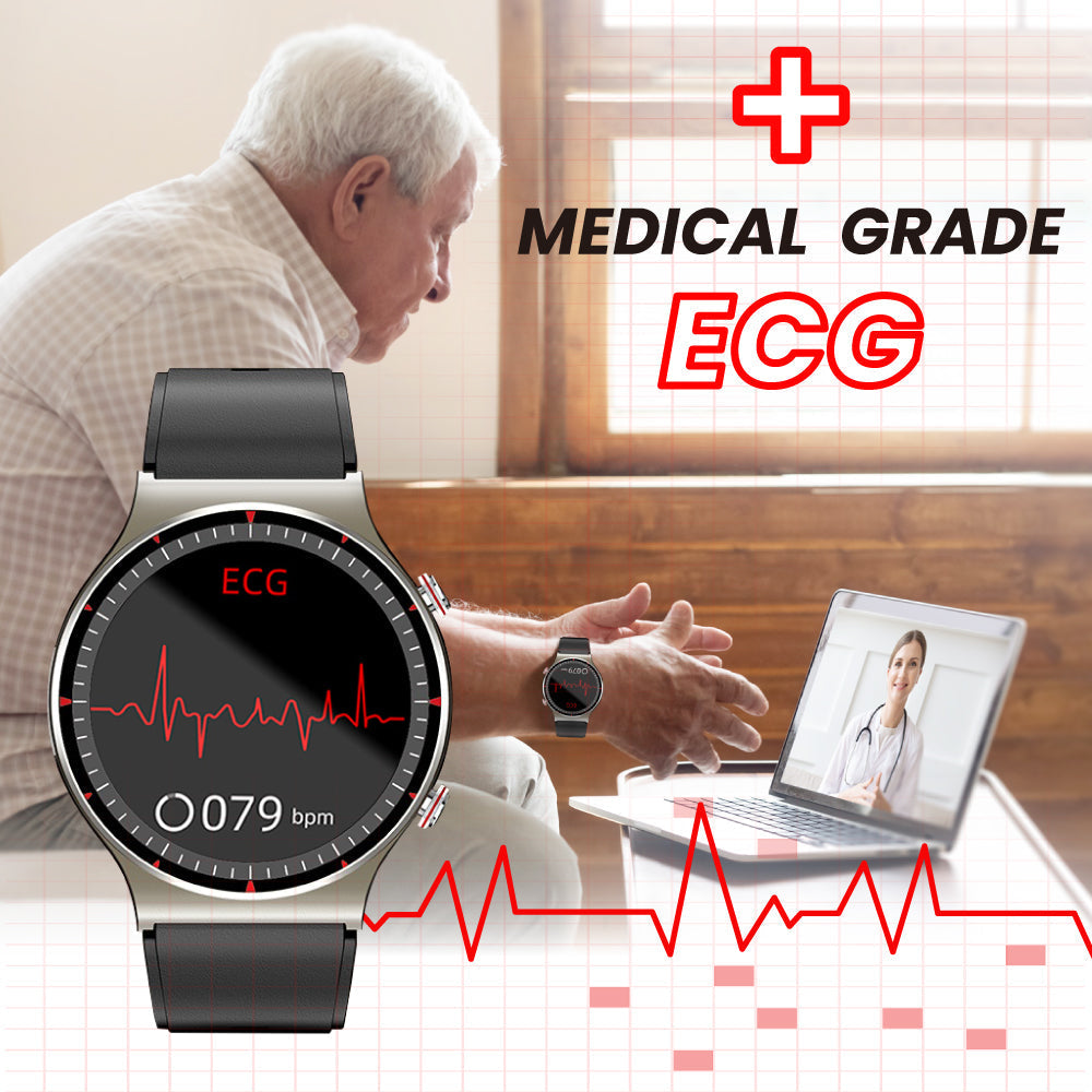 Intelligente Gesundheitsuhr | Echtzeit ECG und SpO2 | Sportmodi