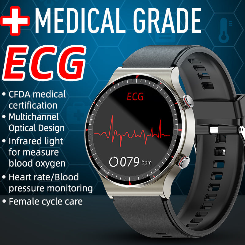 Intelligente Gesundheitsuhr | Echtzeit ECG und SpO2 | Sportmodi