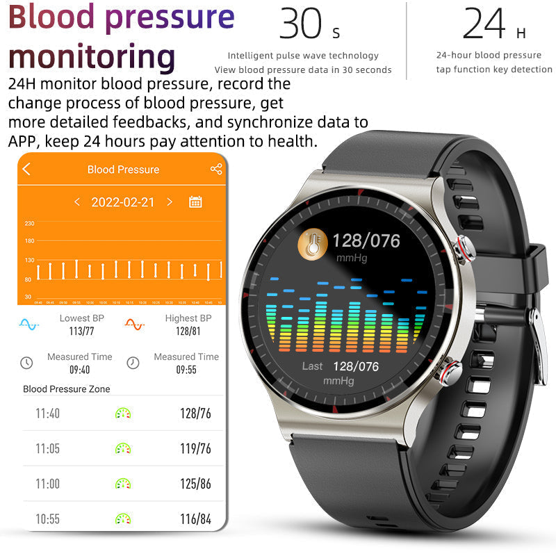 Intelligente Gesundheitsuhr | Echtzeit ECG und SpO2 | Sportmodi