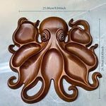 Animal-shaped solid wood serving platter for snacks