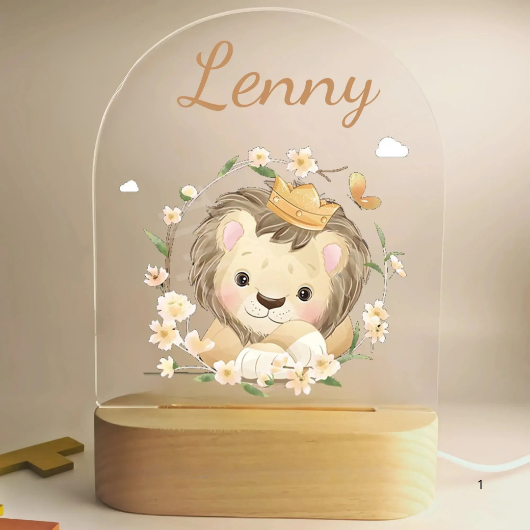 Personalized Night Light with Name - Gentle Warm LED Lighting for Kids
