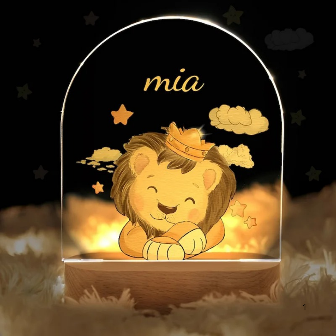 Personalized Night Light with Name - Gentle Warm LED Lighting for Kids