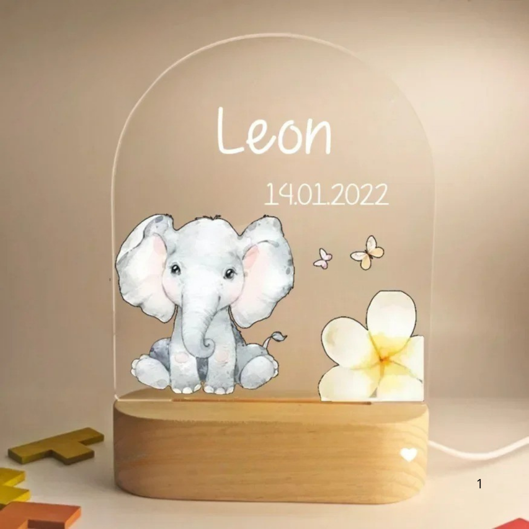 Personalized Night Light with Name - Gentle Warm LED Lighting for Kids