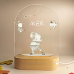 Personalized Night Light with Name - Gentle Warm LED Lighting for Kids