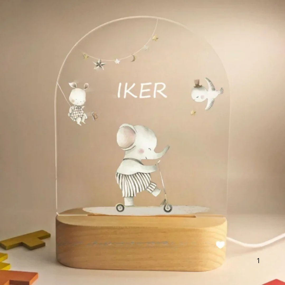 Personalized Night Light with Name - Gentle Warm LED Lighting for Kids