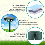 Solar-powered Ultrasound Rabbit Repellent with Flashing Light – Effective Protection for Your Garden