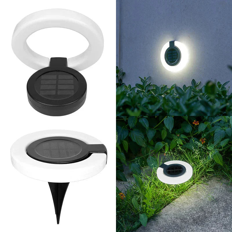 Solarbetriebene Bodenleuchte mit 360-Grad Drehkopf