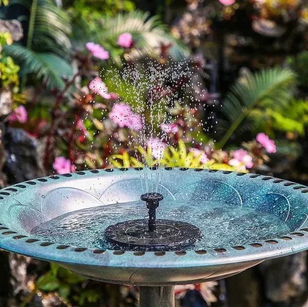 Solarbetriebene Wassersäule für Garten und Balkon