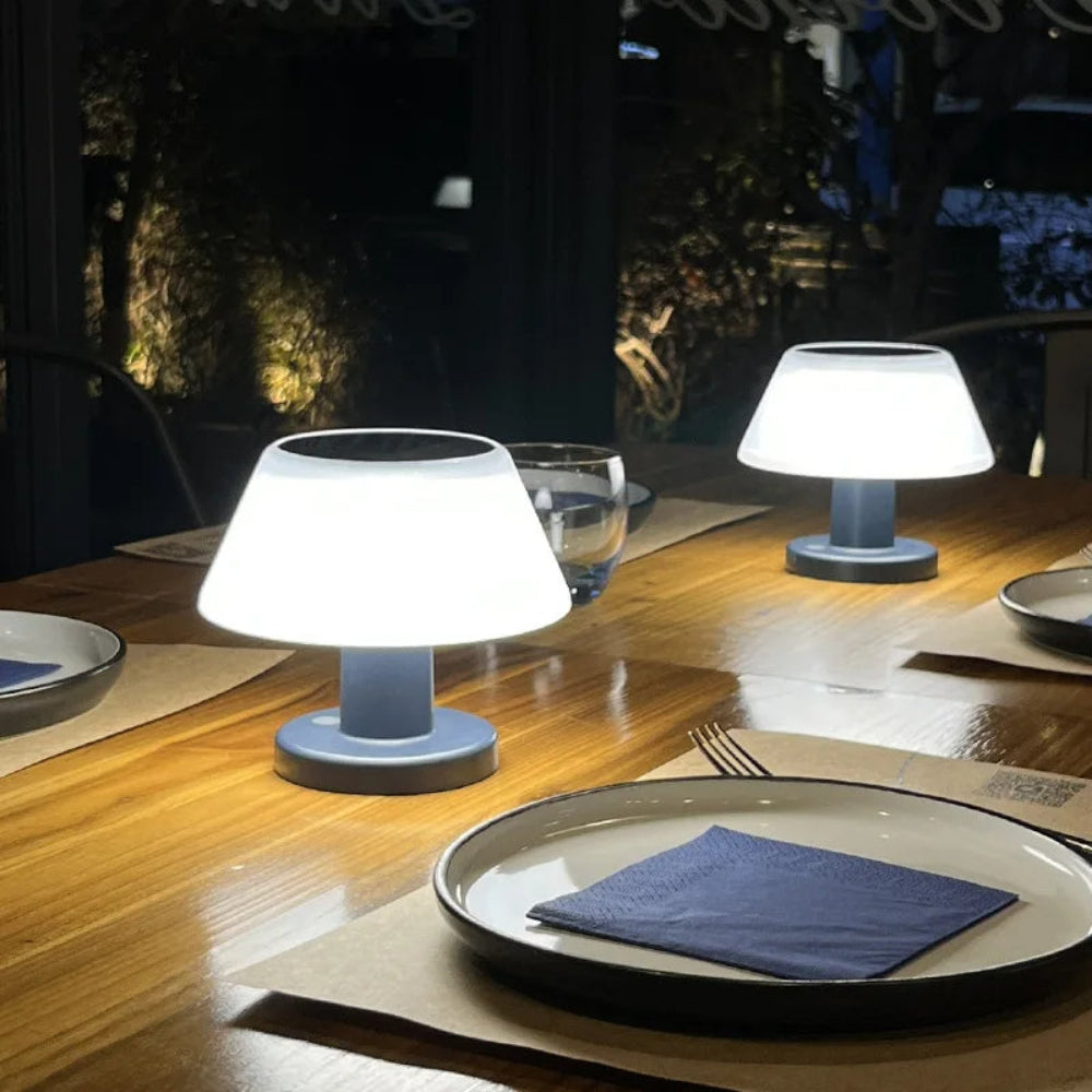 Modern Solar-Powered Table Lamp – USB-Rechargeable Light Source for Cozy Evenings