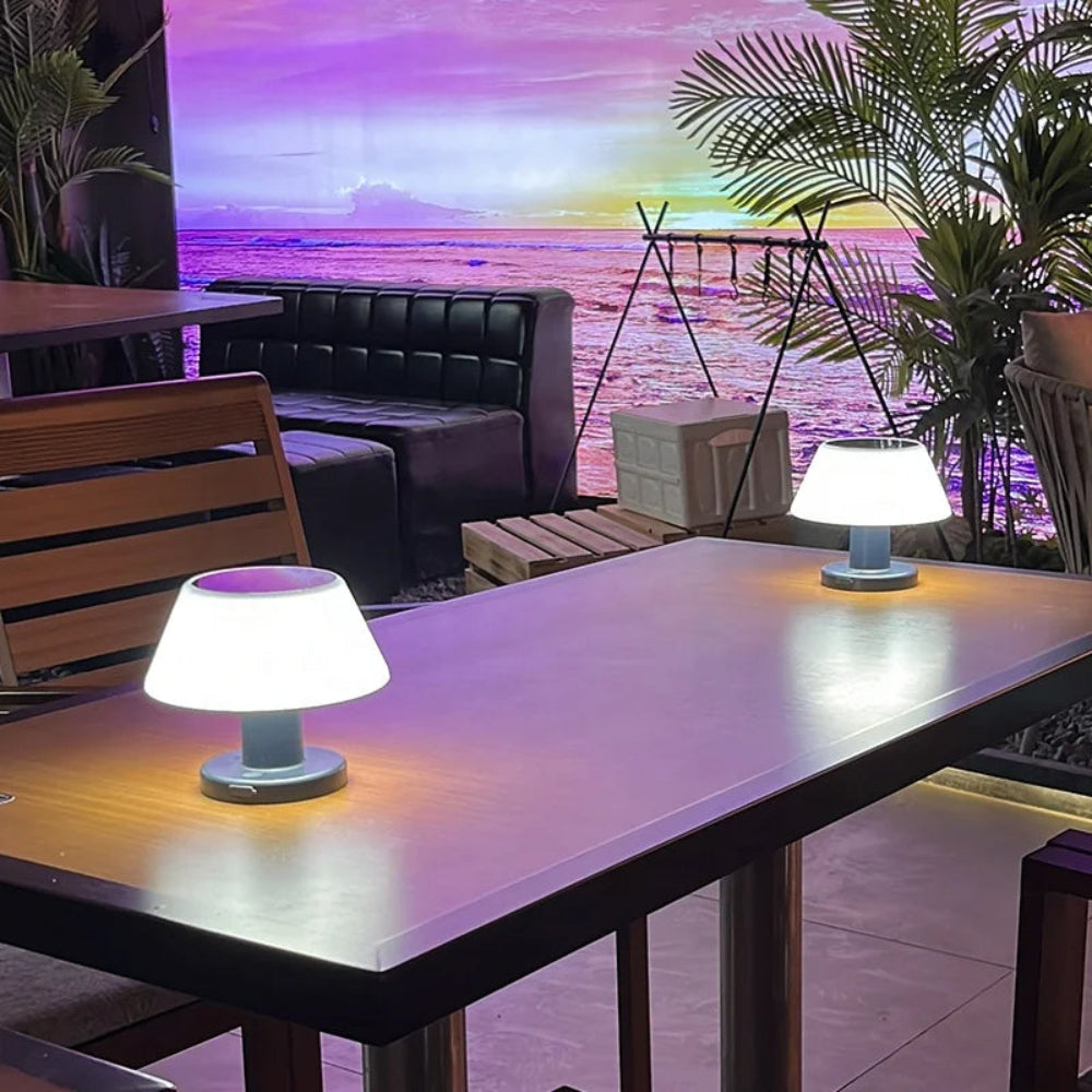 Modern Solar-Powered Table Lamp – USB-Rechargeable Light Source for Cozy Evenings