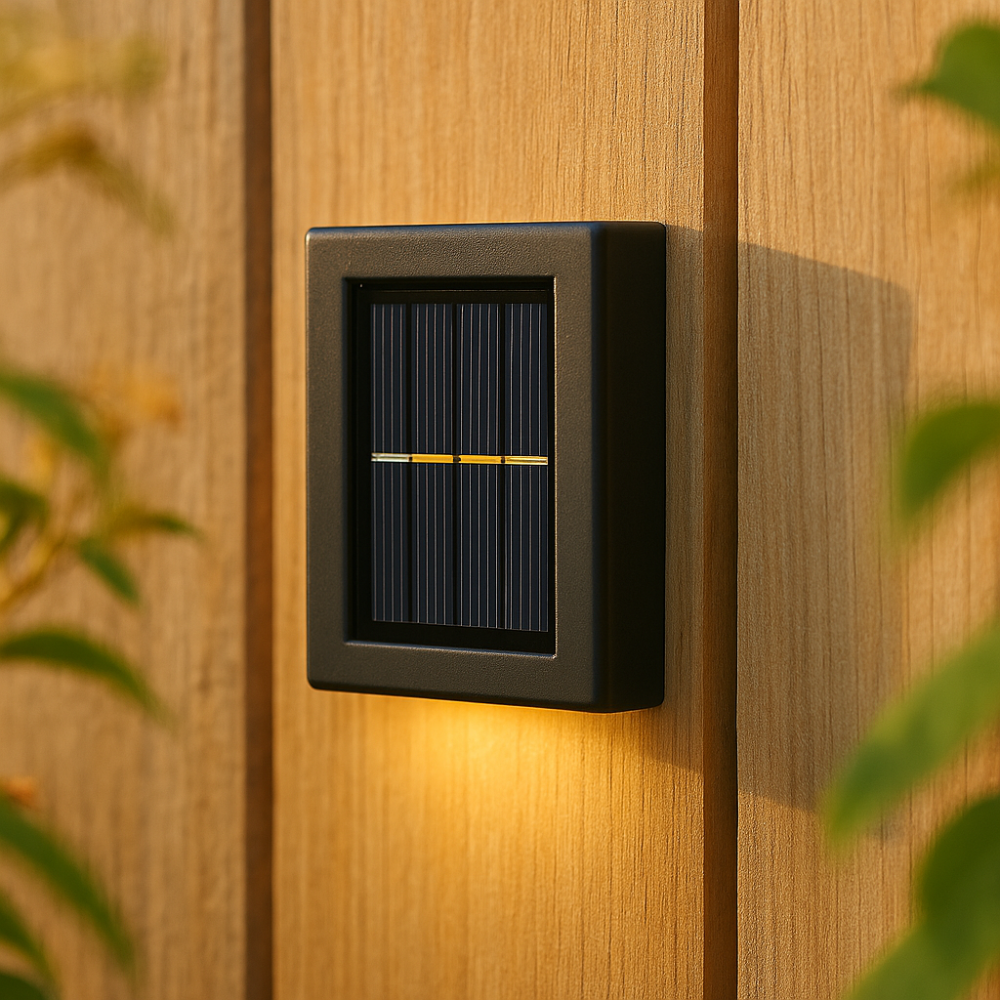 Solarbetriebene LED-Wandleuchte – Warmes Licht ganz ohne Kabel (4er Set)
