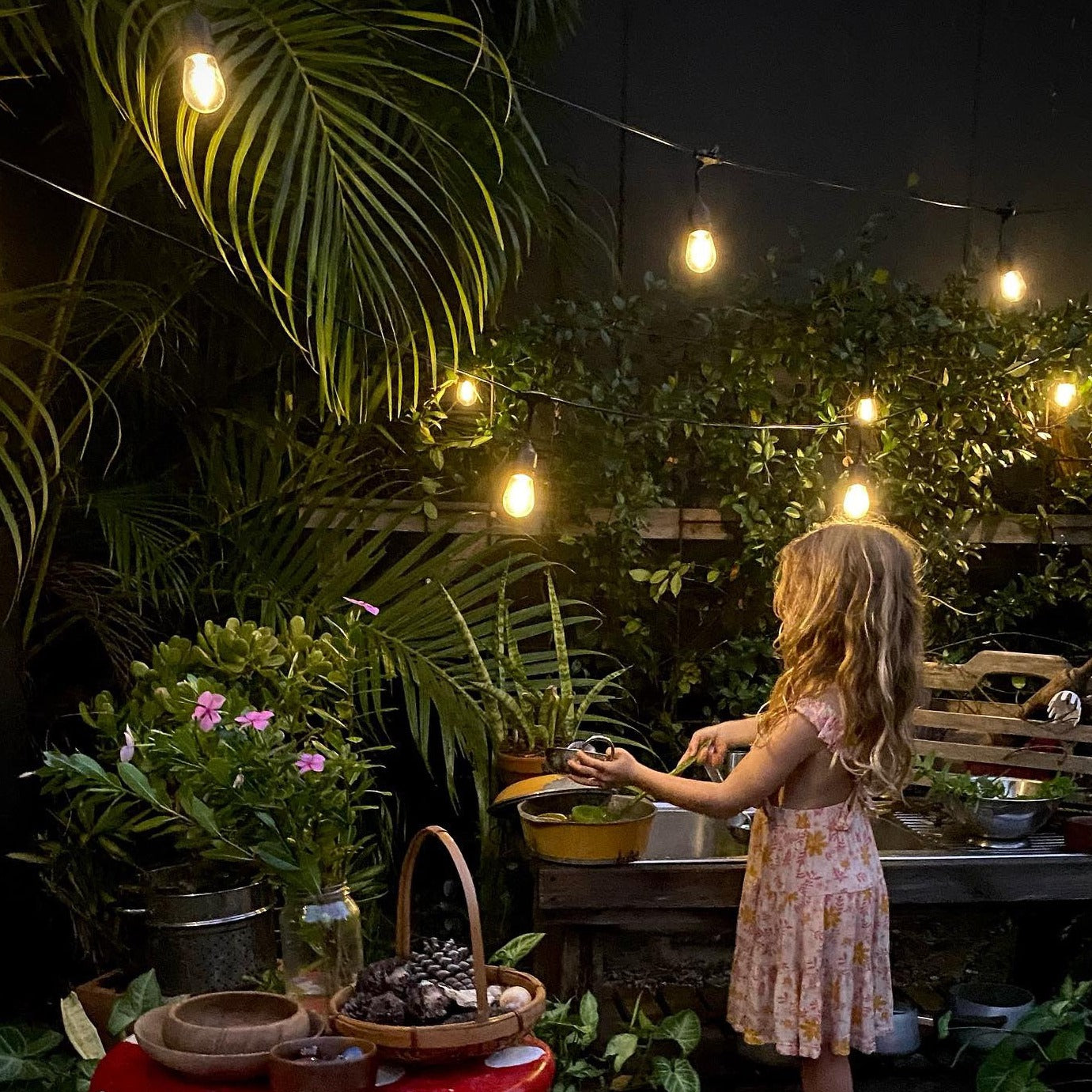 Weatherproof Solar String Lights with Remote Control – 15m Outdoor Lighting with Shatterproof Bulbs