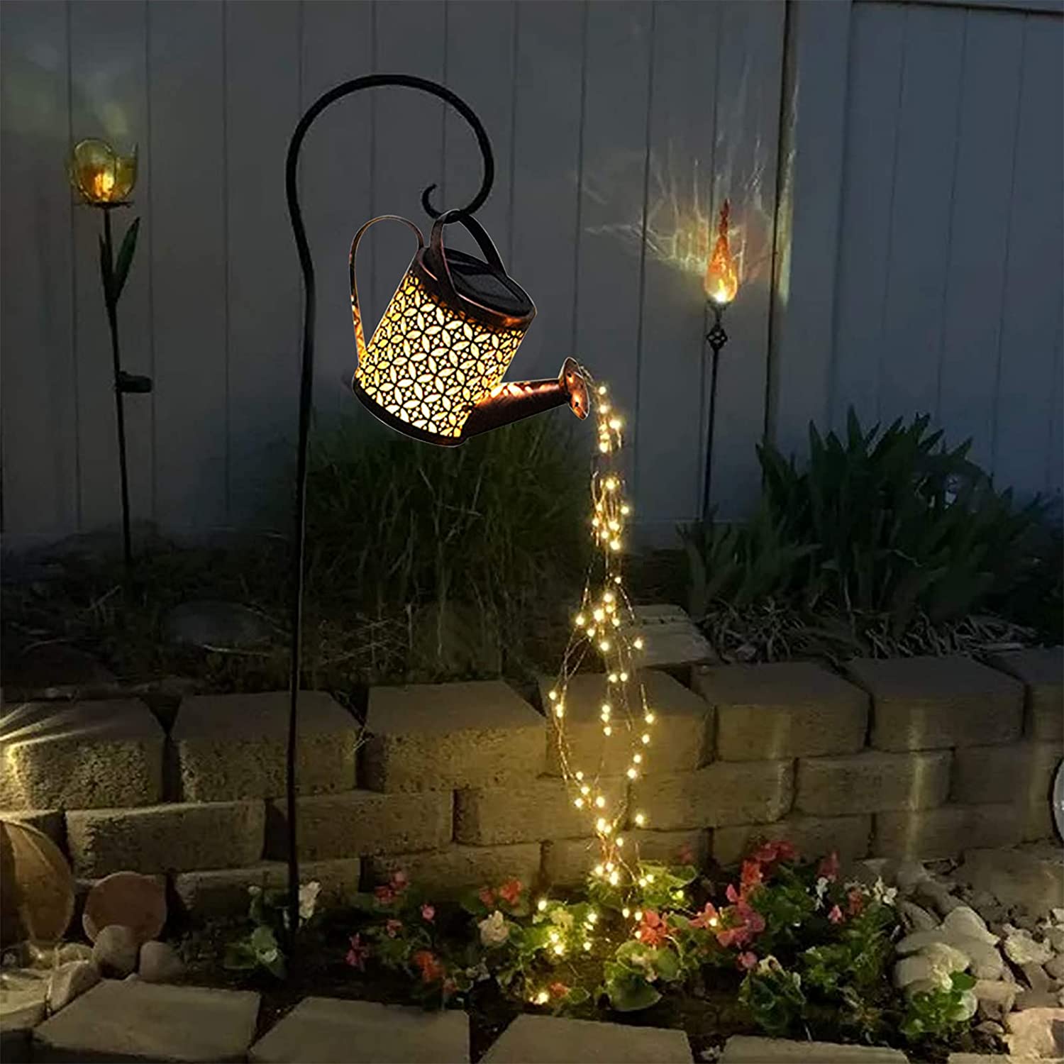 Elegante Solar-Gartenlampe mit faszinierenden Lichtmustern – 80 cm Außenlaterne für Gärten und Höhlen