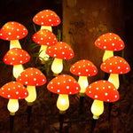 Solar Lights in a Playful Mushroom Design – 8 Lighting Modes for a Magical Atmosphere
